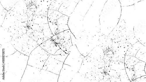 Dust isolated on white background, with clipping path and cracked effect.