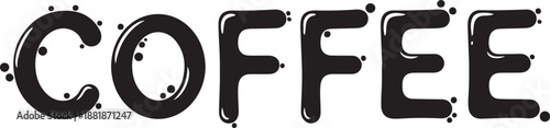 Coffee Text Design Element