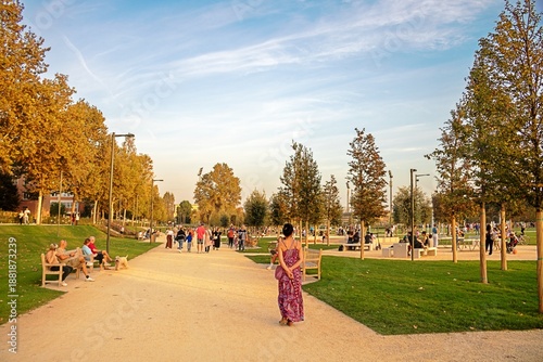 mantua, italien - parkanlage neben dem palazzo del te 