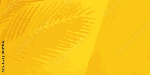 Abstract yellow background with brushstroke texture and blurred central shape