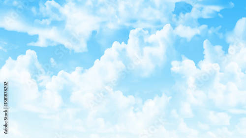 Blue sky with white clouds pattern background. Sky and clouds in daylight. Beautiful sky with white clouds pattern background. Sky and clouds in daylight. Outdoor natural abstract background.