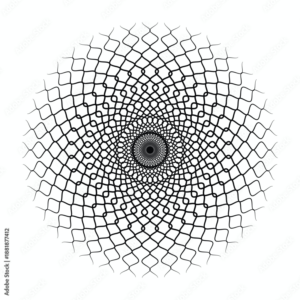 Obraz premium Abstract Geometric Mandala Vector Line Art Background.