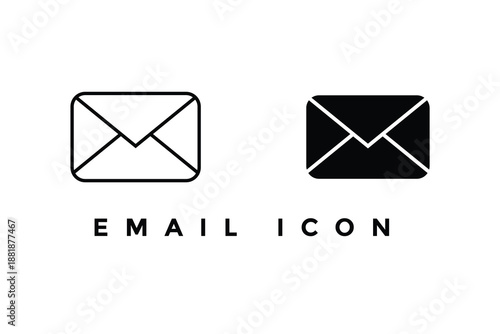 Email flat and linear icon