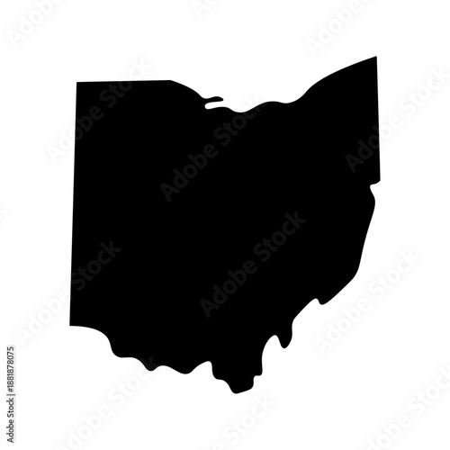 Ohio state map silhouette