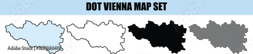 Vienna Map Set Dot Style isolated background