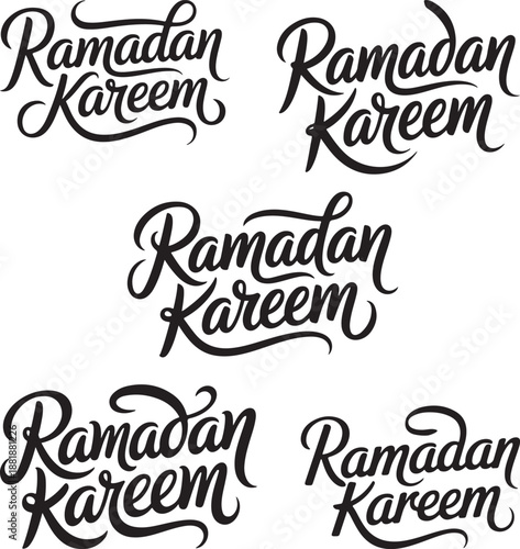 Ramadan Kareem Calligraphy Text isolated background
