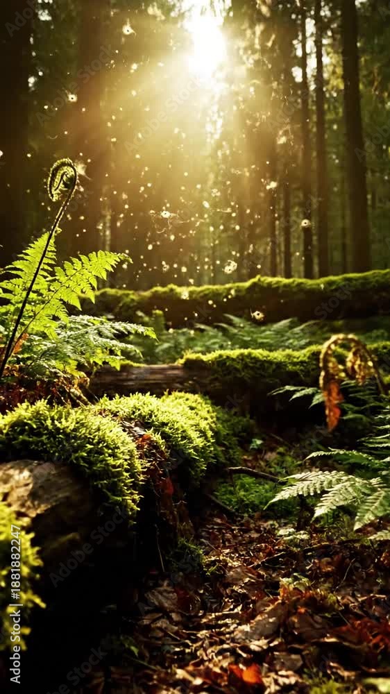 custom made wallpaper toronto digitalMacro Forest Floor Spores An extreme close-up of moss, decaying leaves, or a mushroom, showing the delicate release and immediate drift of spores.