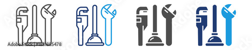 tools icon set multiple style