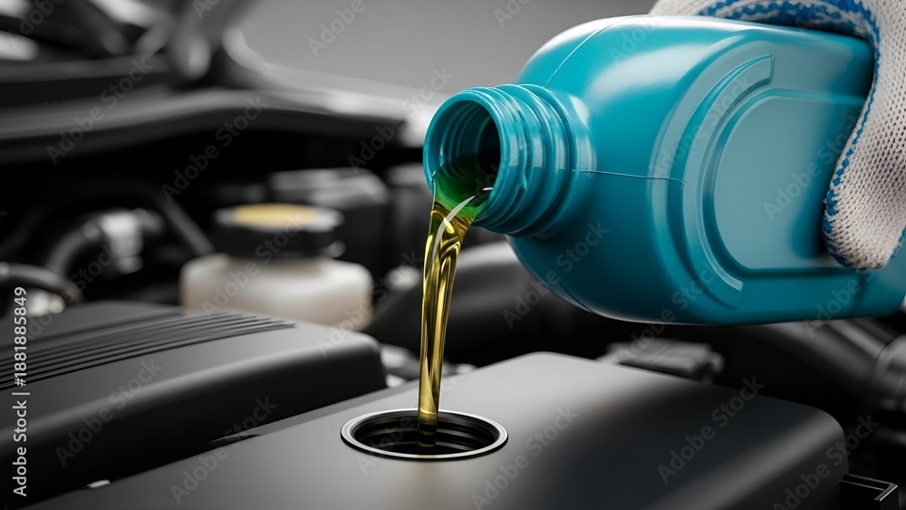 Obraz premium Car Engine Oil Change