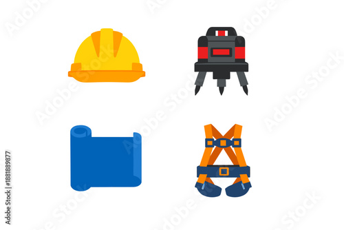 Construction tools and safety gear are important for building sites