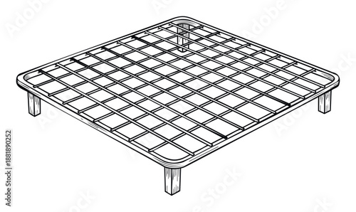 This sturdy metal wire mesh bed frame provides reliable support for any mattress, making it an essential component for comfortable and stable bedroom furnishing.