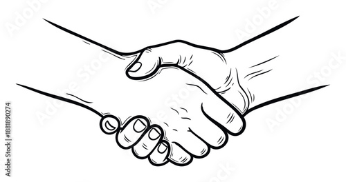 Handshake symbolizing agreement and partnership, ideal for business concepts, trust, collaboration, or successful deal completion visuals.