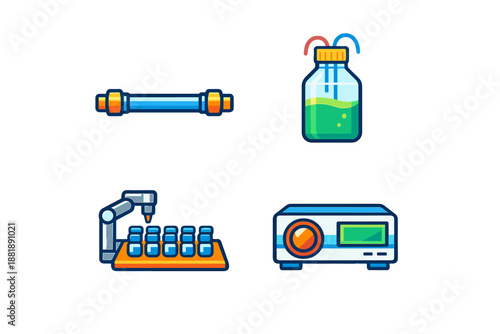 Lab equipment used in scientific experiments and research activities
