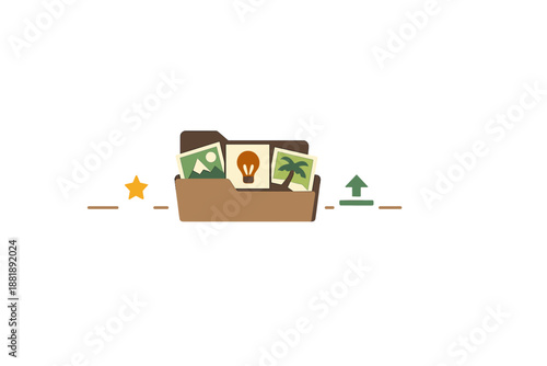 Digital folder with images of landscapes and various nature scenes