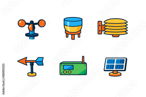Weather instruments and tools for collecting data and measuring