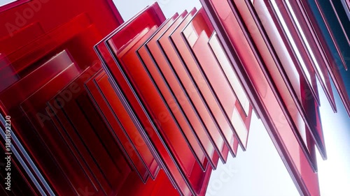 幾層もの四角い形状の模様。背景素材。