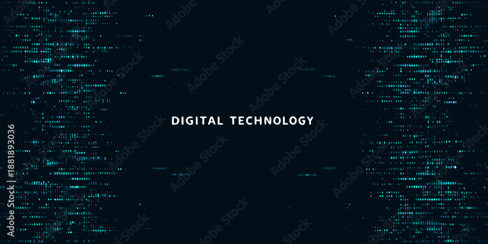 Obraz premium Digital technology background with code and futuristic aesthetic elements