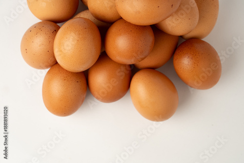 Eggs isolated on a white background.