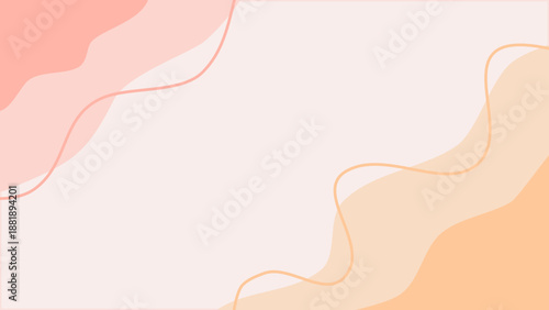 Soft Pastel Abstract Background with Organic Wavy Shapes