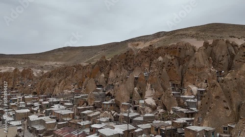 The ancient rock settlement of Kandovan in Iran