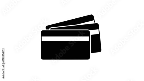 Multiple Payment Cards Stacked for Financial Services