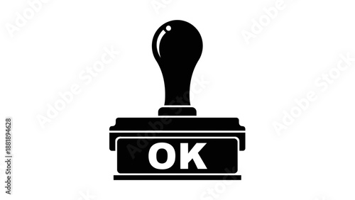 OK Approval Stamp Icon for Confirmation