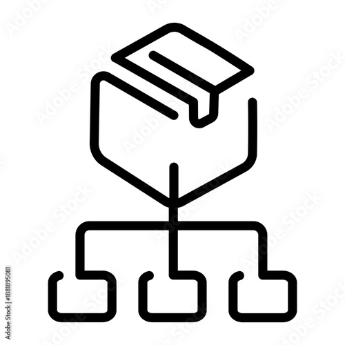 A linear icon showing a product category