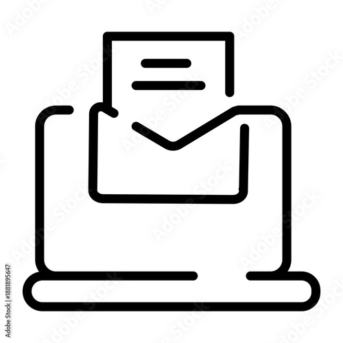 A linear style icon representing email