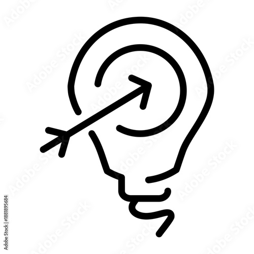 An outline style icon depicting business goal