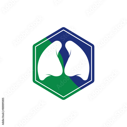 Lungs line icon isolated on white background.