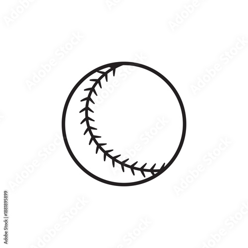 Baseball icon isolated on white background