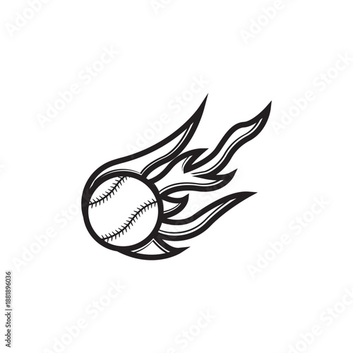 Baseball icon isolated on white background