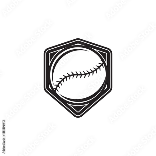 Baseball icon isolated on white background
