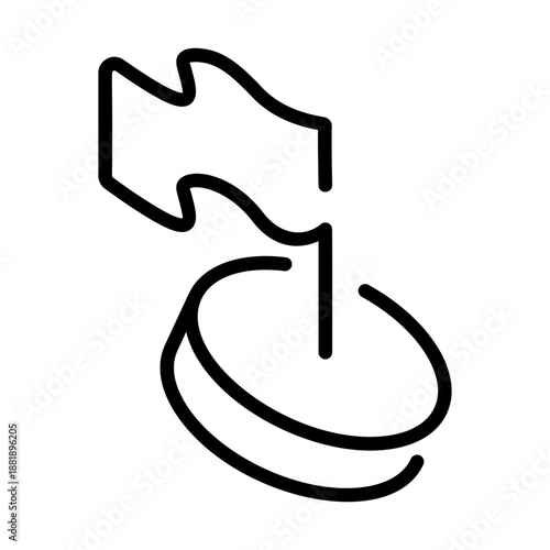 A linear style icon representing business goal