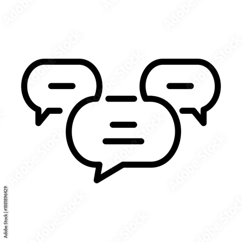 A linear style icon representing video message