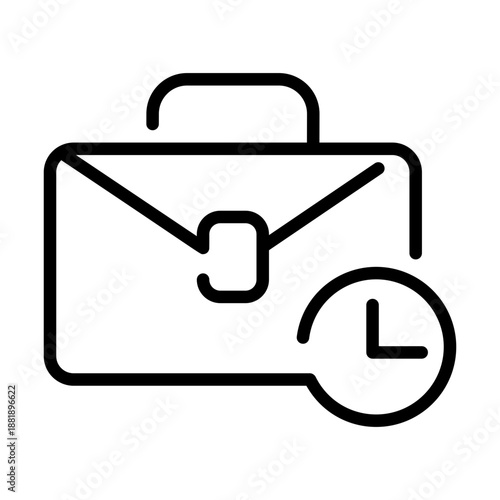 A linear icon showing business hours