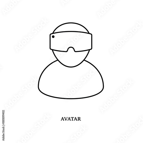 Simple Avatar icon for social media, app, and web design. Vector illustration, Eps 10.