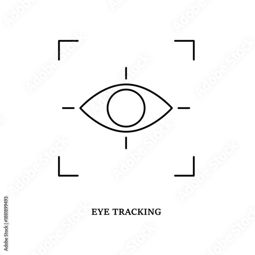 Simple Eye Tracking icon for social media, app, and web design. Vector illustration, Eps 10.