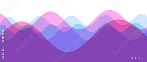 Abstract ocean seascape. Sea surface. Realistic landscape with waves. Nature background. Cover design template. 3d vector illustration for banner, flyer, poster or brochure.