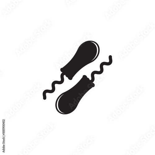 Feminine hygiene pad icon isolated on white background