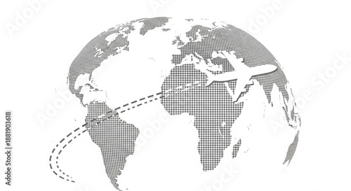 World Travel: An illustration captures the essence of global travel, with a stylized airplane tracing its path around the world. A simple yet powerful image of journeys and adventures.