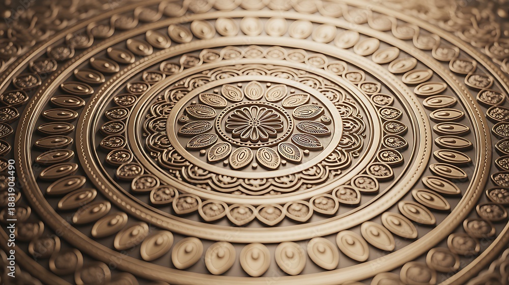 Obraz premium Intricate metal medallion design