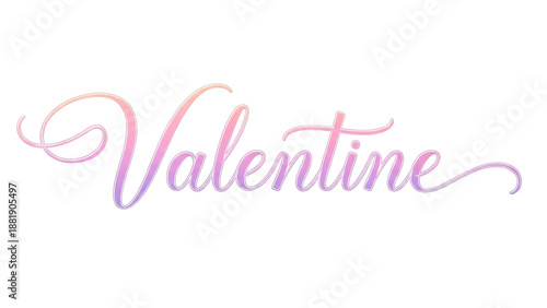 Valentine's Day writing with transparent background