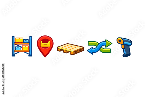 Warehouse management system with storage location pallets sorting and