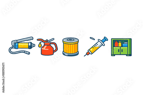 Different tools and supplies for emergency response and medical care