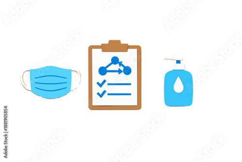 Preventive measures for health during a pandemic with masks and