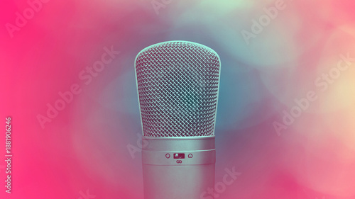 Wallpaper Mural colorful podcast microphone background with copy space for video banner Torontodigital.ca