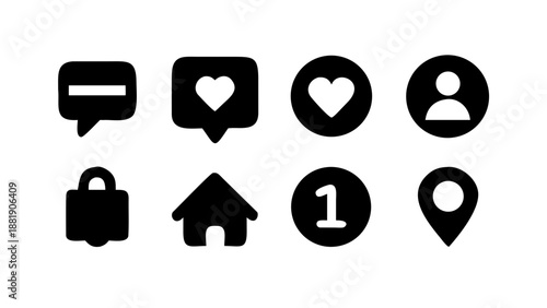 Set of Practical Everyday Use Vector Icons for Common Objects and Lifestyle Graphics
