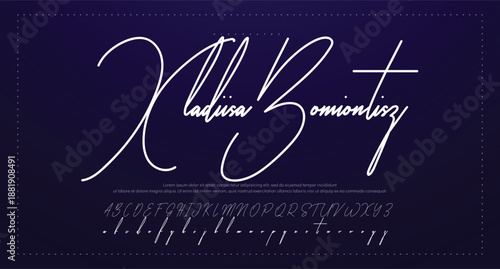 signature Font Calligraphy Logotype Script Brush Font Type Font lettering handwritten