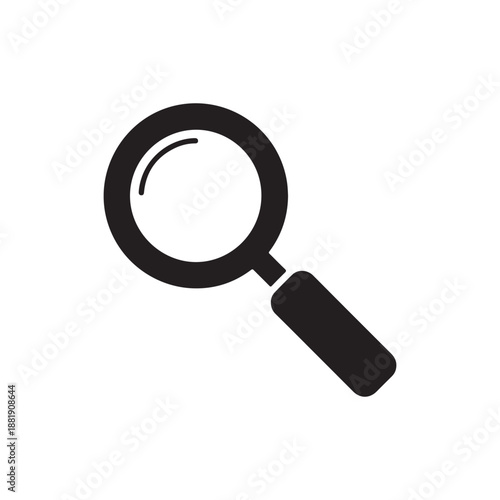 a sleek search magnifier icon modern design simple and effective silhouette